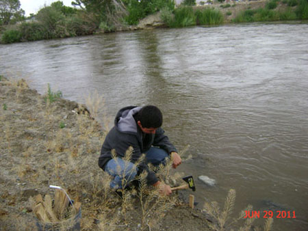 Staking markers for engineers at Site-3 Project 
